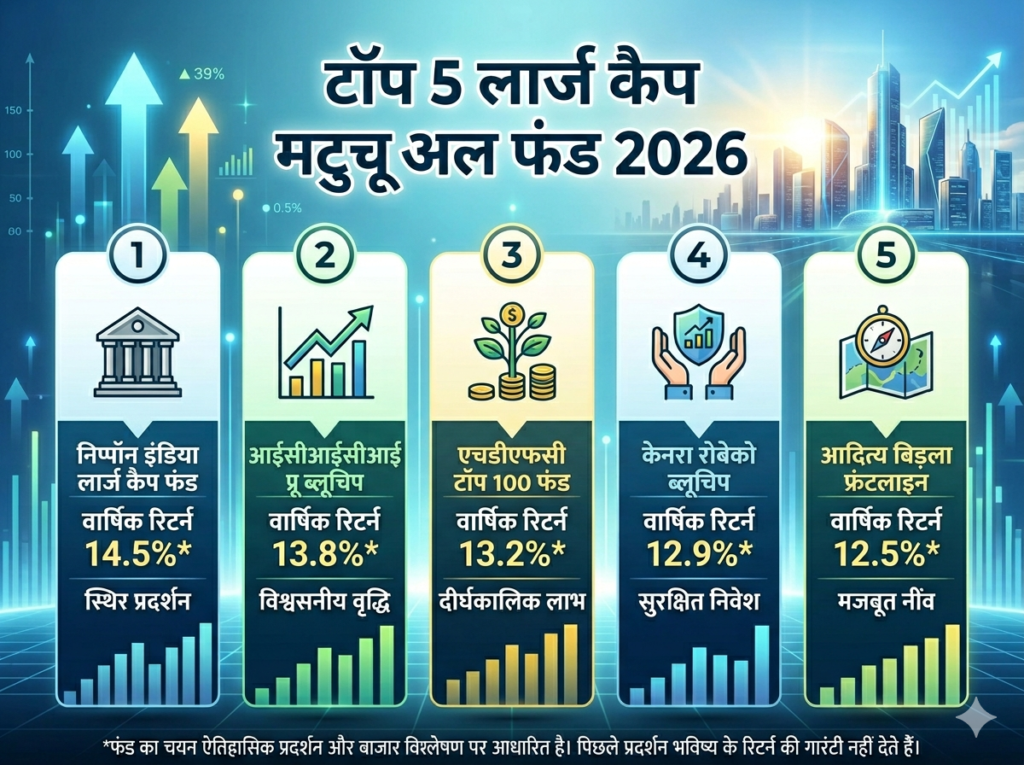top 5 large cap mutual fund in 2026