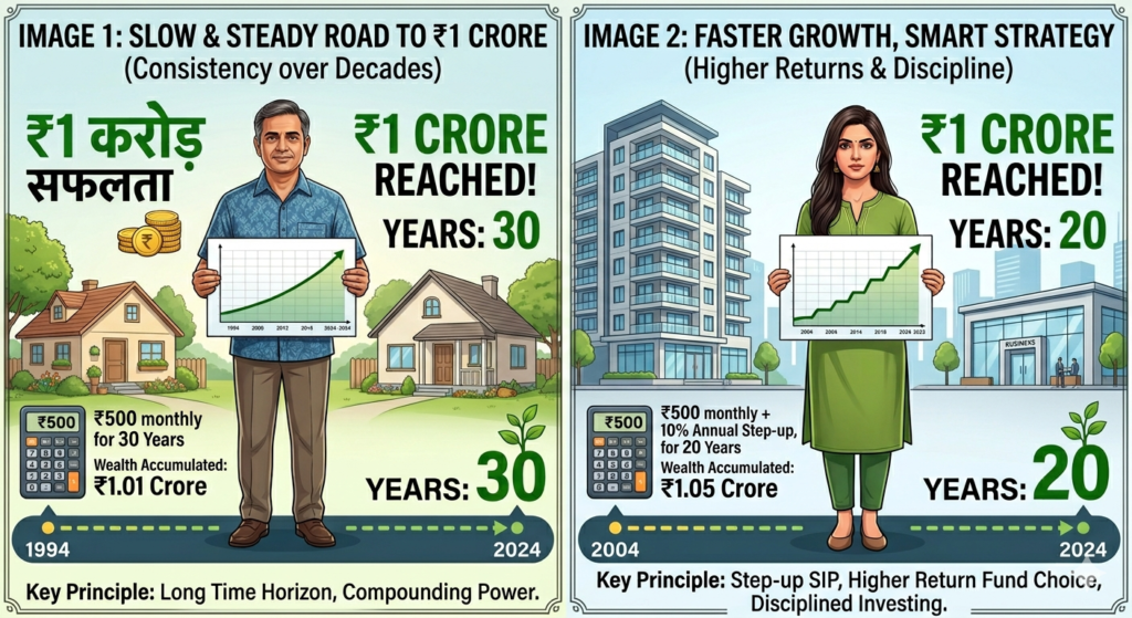 ₹500 ki sip se crorepati kaise bane.